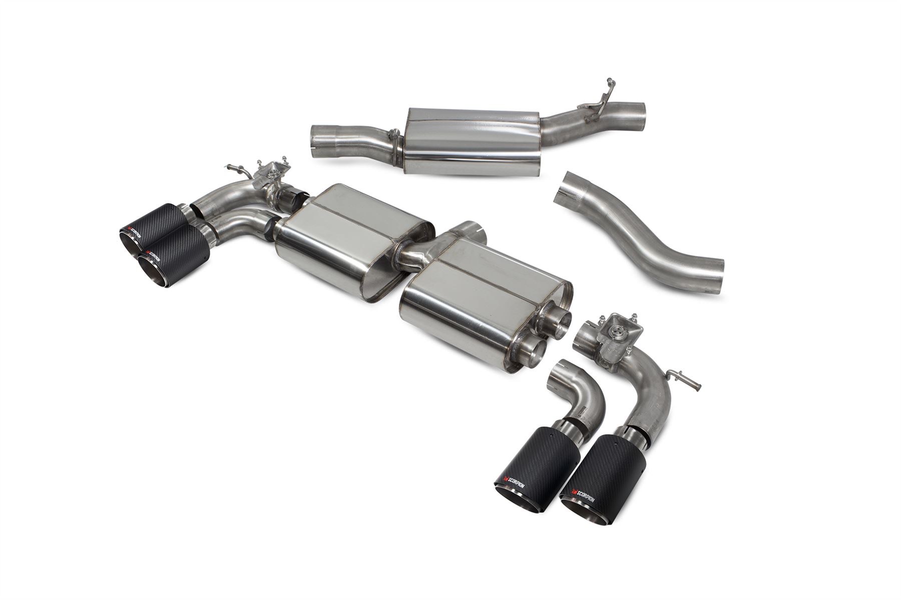 Scorpion Exhaust Res Cat/GPF-Back System With Valves Audi S3 2.0T 8V 3-Door/Sportback Pre-facelift 2013-2016