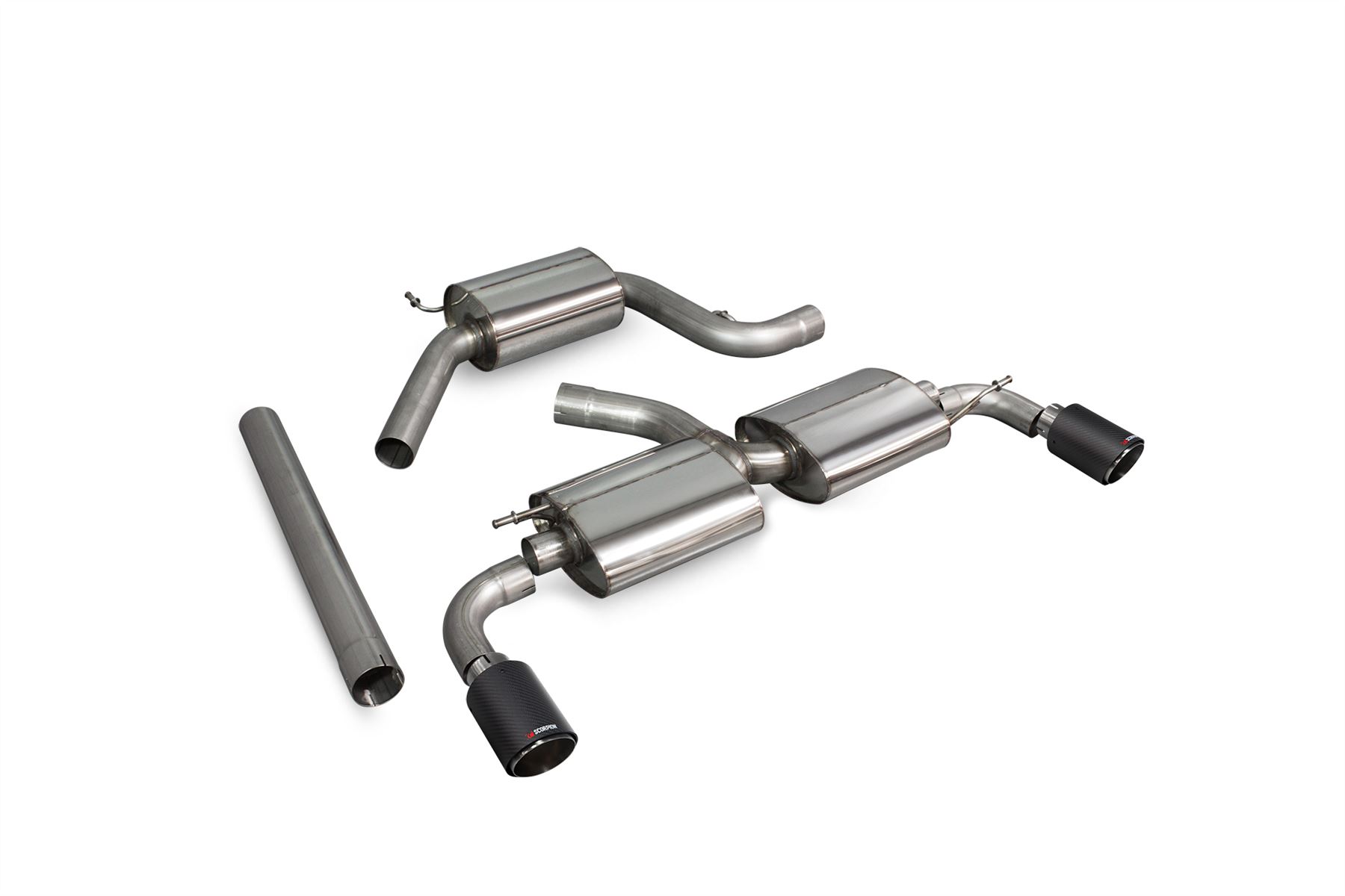 Scorpion Exhaust Res Cat-Back (Black) Volkswagen Scirocco R 2009-2017