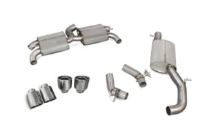Scorpion Exhaust Resonated Cat-Back (With Valves) EVO Tailpipe Audi TT S MK3 Coupe GPF Model 2019-2024