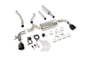 Scorpion Exhaust Tunr Resonated Cat-Back System Daytona Black Ceramic Tailpipe Mini Cooper S Clubman F54 Non-GPF Models 2015-2018
