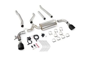 Scorpion Exhaust Tunr Non Resonated Cat-Back System Daytona Black Ceramic Tailpipe Mini Cooper S Clubman F54 Non-GPF Models 2015-2018