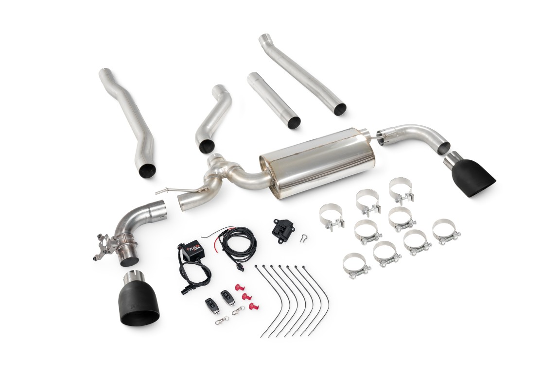 Scorpion Exhaust Tunr Non Resonated Cat-Back System Daytona Black Ceramic Tailpipe Mini Cooper S Clubman F54 Non-GPF Models 2015-2018