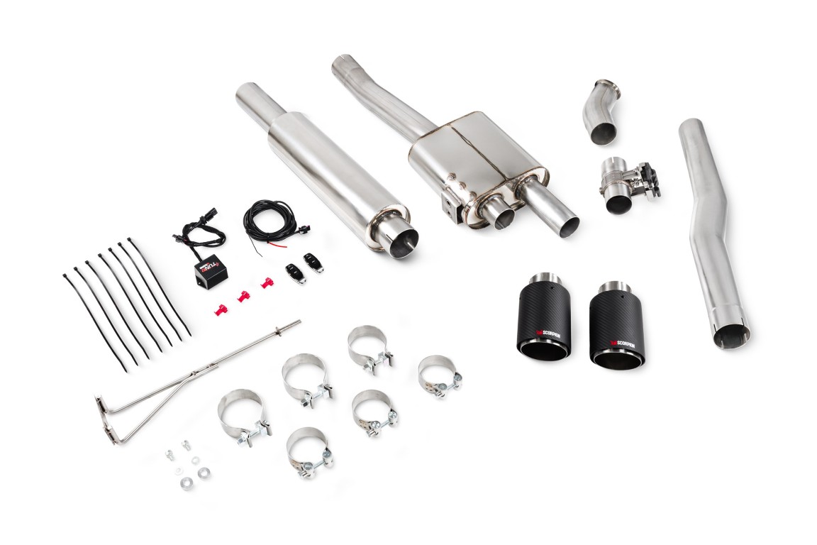 Scorpion Exhaust Tunr Resonated Cat-Back System With Valve Ascari Tailpipe Mini Cooper S F56 (Non UK/Euro Models) 2014-2024