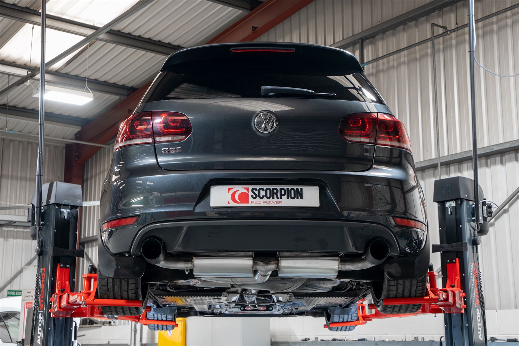 Scorpion Exhaust Non-Res Cat-Back Black Trims Volkswagen Golf GTI Mk6 Edition 35 2009-2013