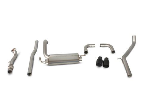 Scorpion Exhaust Non-Res Cat-Back(Black) Fiat 500 Abarth 1.4 IHI Turbo 2008-2018