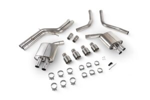 Scorpion Exhaust Non-Resonated Half System With No Valves Daytona Tailpipe Audi S7 C7 2012-2018