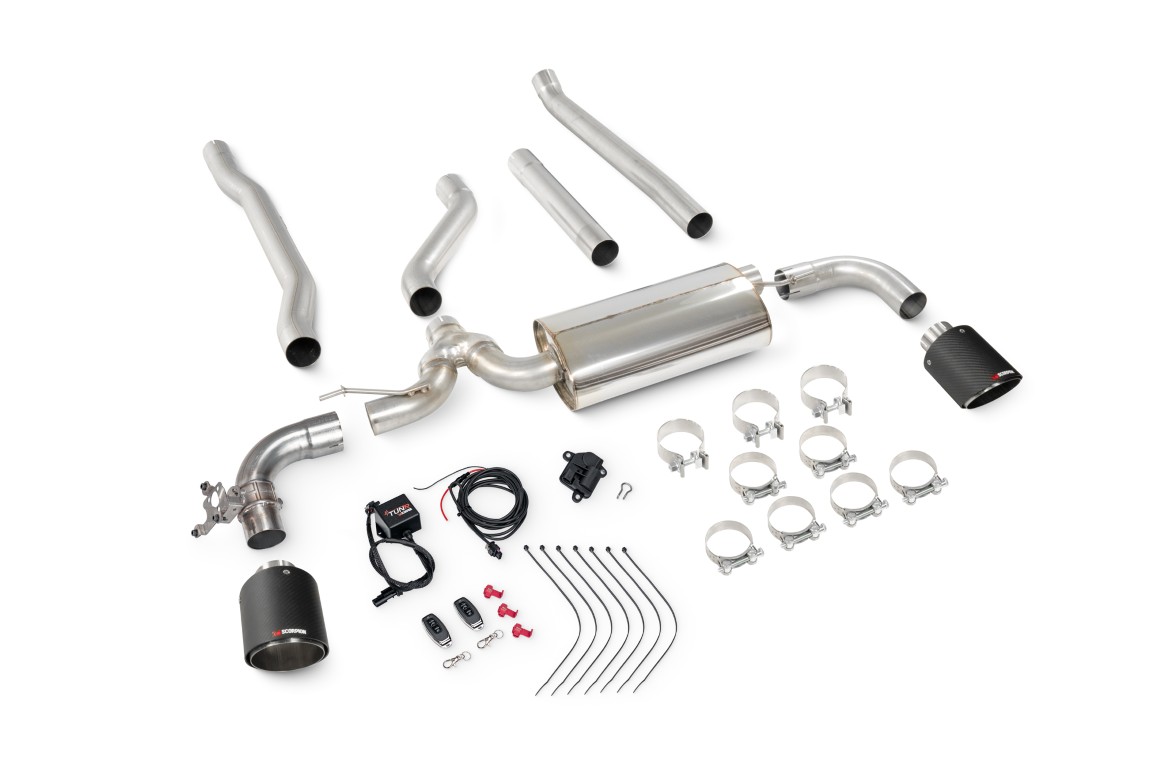 Scorpion Exhaust Tunr Non Resonated Cat-Back System Ascari Tailpipe Mini Cooper S Clubman F54 Non-GPF Models 2015-2018