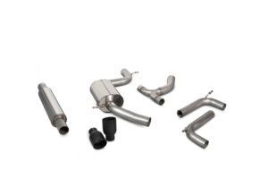 Scorpion Exhaust Resonated GPF-Back System Daytona Black Ceramic Tailpipe Volkswagen Golf MK7.5 GTI Performance Pack GPF Model 2019-2020