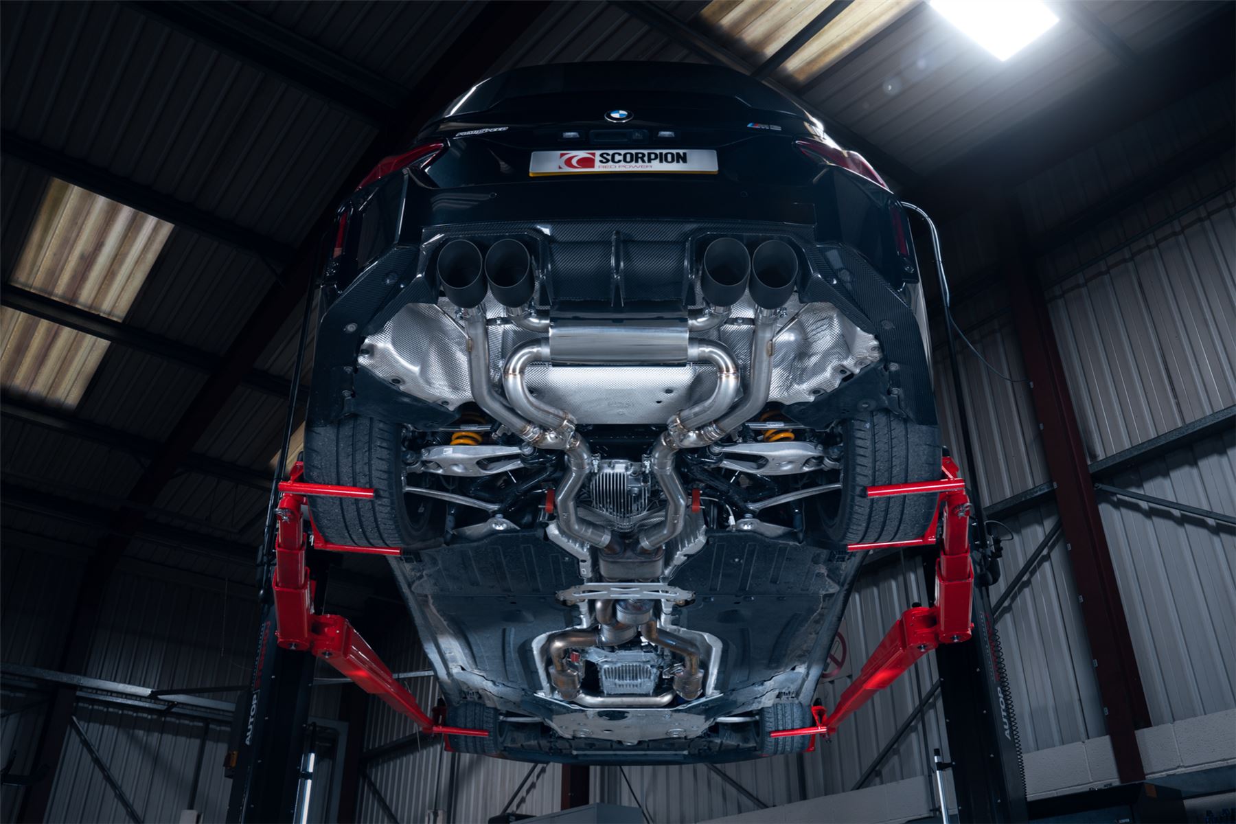 Scorpion Exhaust Half System Black Ceramic Daytona Trims BMW M2 G87 ROW Non-GPF Model 2022-2026