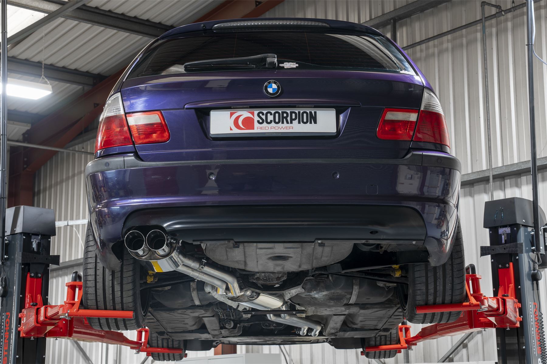 Scorpion Exhaust Cat-Back System Twin Dayton Trims BMW 325 E46 RWD Petrol 2000-2006