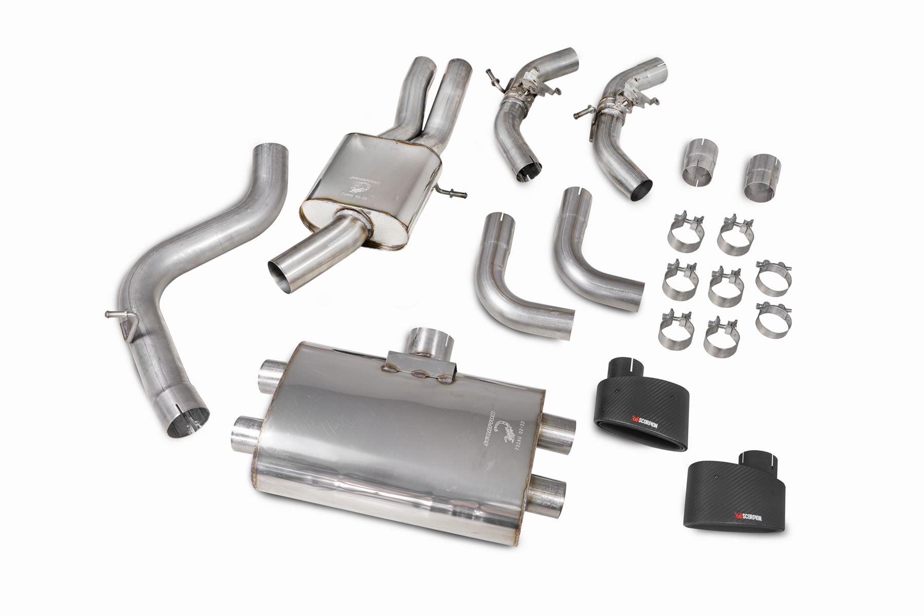Scorpion Exhaust Resonated Cat-Back Electronic Valves Audi RS3 8V Sportback Facelift Non-GPF Model 2017-2018