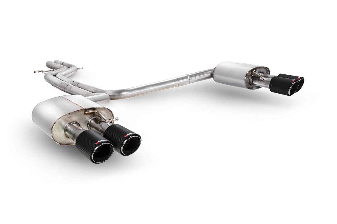 Scorpion Exhaust Non-Resonated Half System With No Valves Ascari Tailpipe Audi S6 C7 2012-2018