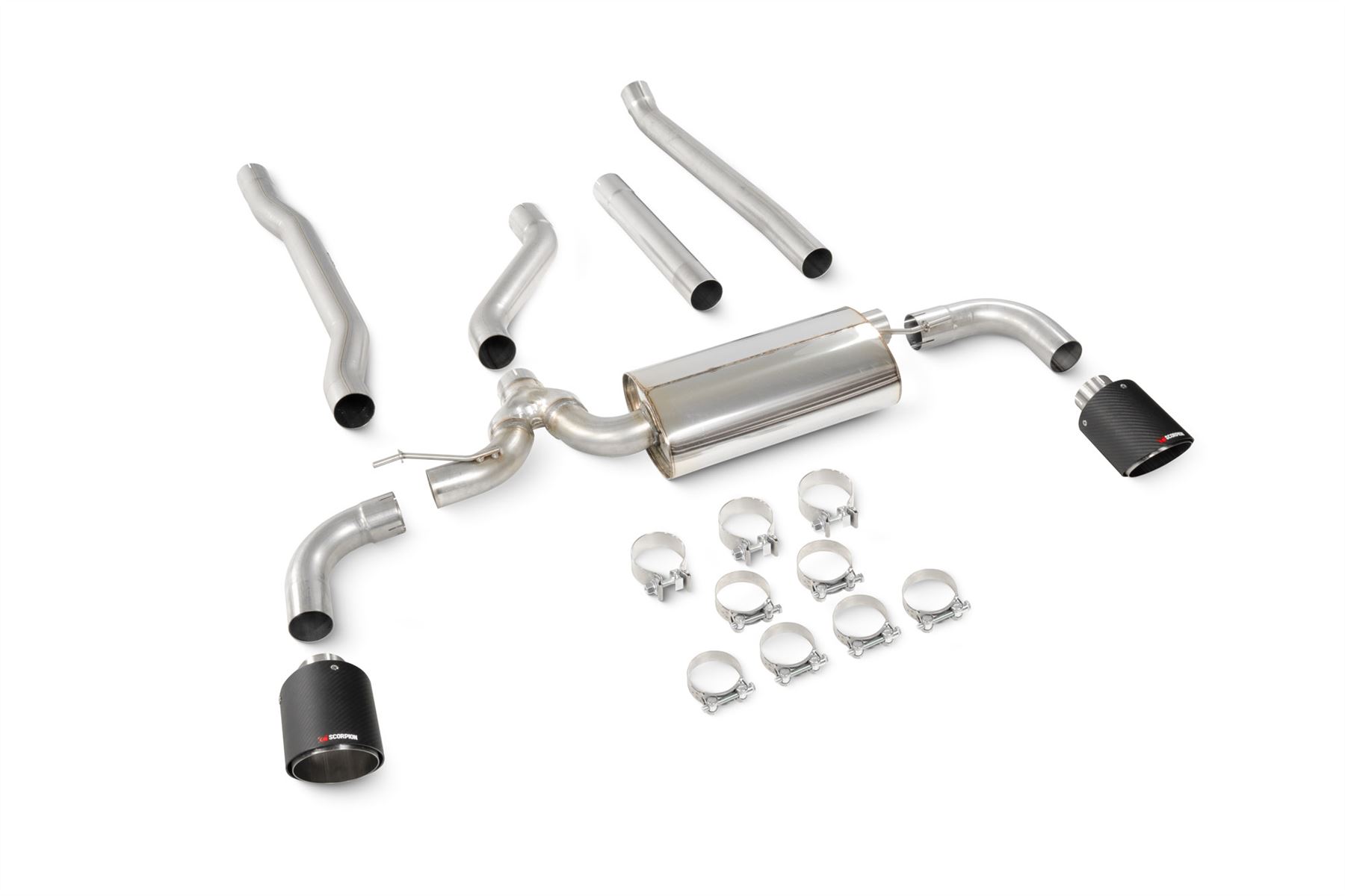 Scorpion Exhaust Non Res Cat Back System Mini Cooper S Clubman F54 Non-GPF Models 2015-2018