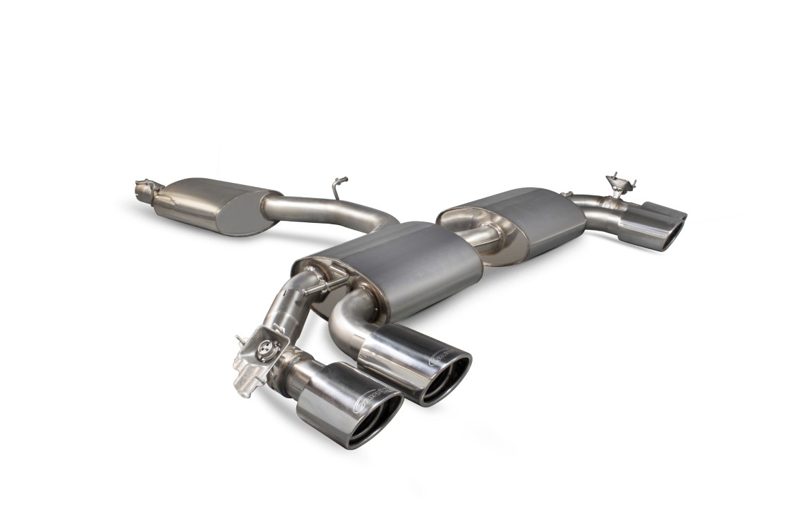 Scorpion Exhaust Resonated Cat-Back (With Valves) EVO Tailpipe Audi TT S MK3 Coupe GPF Model 2019-2024
