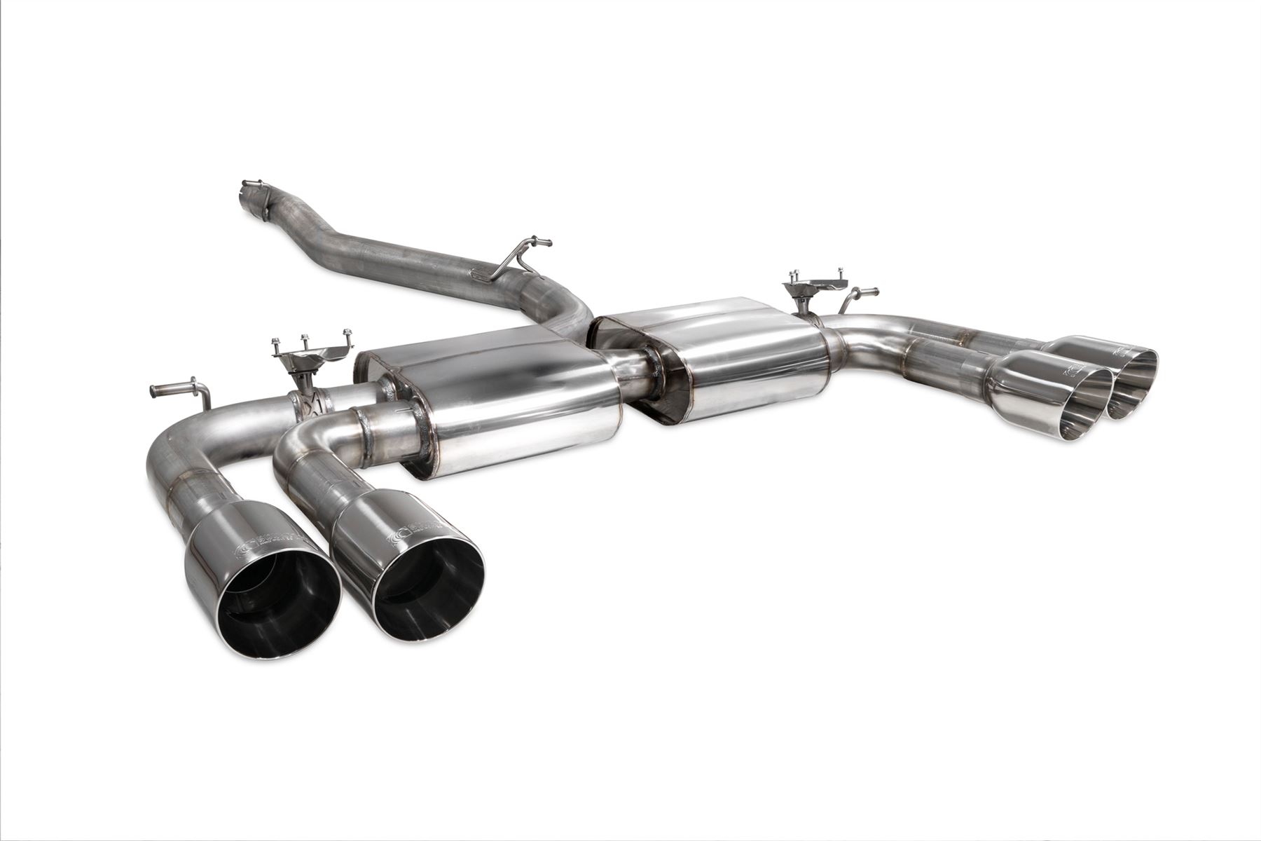 Scorpion Exhaust Non-Res Cat System With Valves Audi S3 Saloon 8V 2013-2020