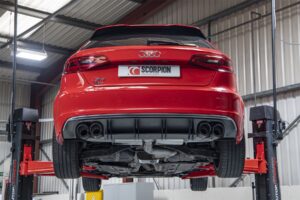 Scorpion Exhaust Res Cat/GPF-Back System Without Valves Audi S3 2.0T 8V 3-Door/Sportback Pre-Facelift 2013-2016