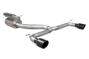 Scorpion Exhaust Resonated GPF-Back System Daytona Black Ceramic Tailpipe Volkswagen Golf Mk7.5 GTI TCR GPF Model 2019-2020