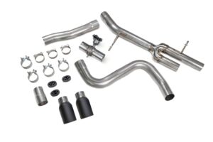 Scorpion Exhaust Predator GPF-Back System With Electronic Valve Daytona Black Ceramic Tailpipe Ford Fiesta MK8 ST (Post September 2020) 2020-2021