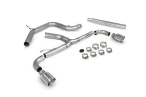 Scorpion Exhaust Non-Res Predator Cat-Back System (Polished) Volkswagen Scirocco R 2009-2017