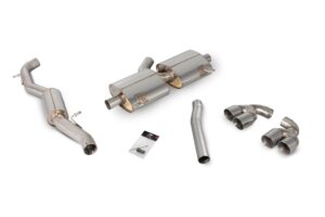 Scorpion Exhaust Resonated Cat-Back System Without Valves Daytona Tailpipe Audi S1 2.0 TFSi Quattro 2014-2018