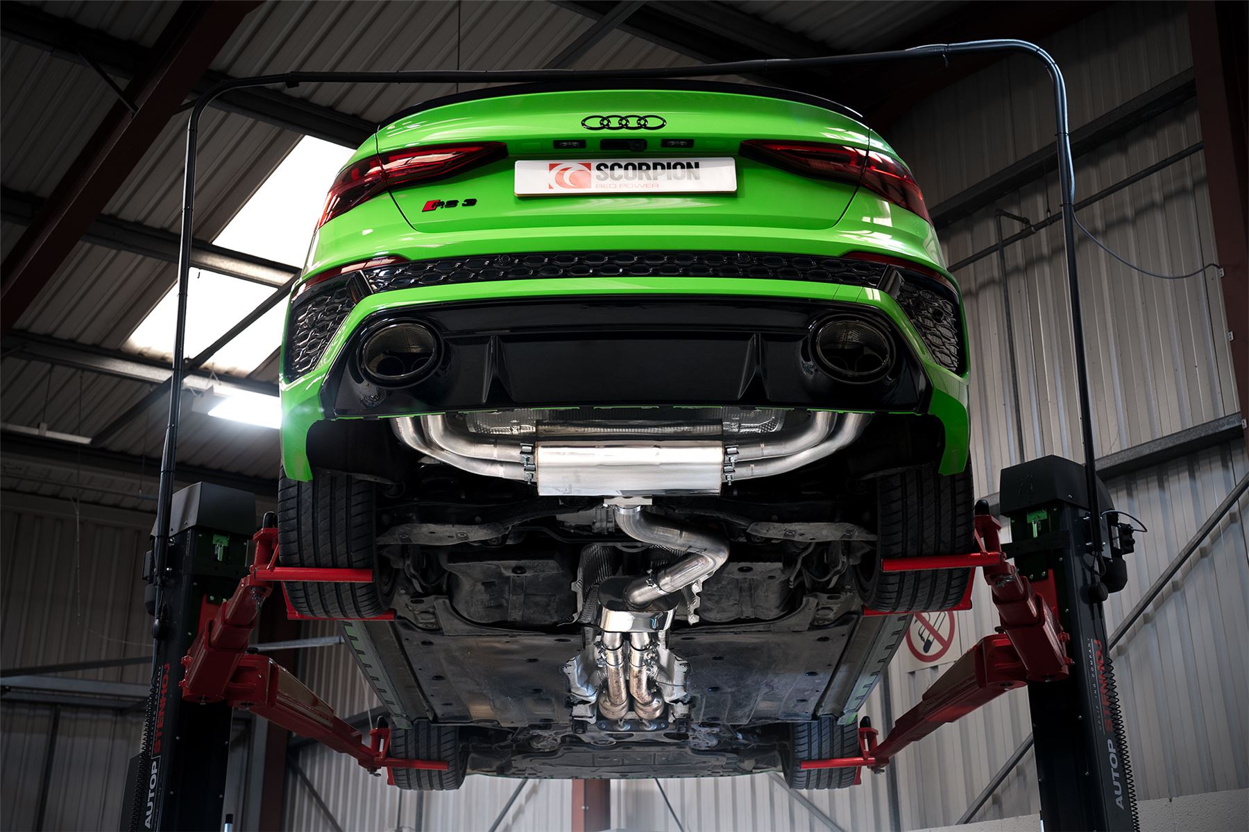 Scorpion Exhaust Resonated Cat/GPF-Back System No Valves Audi RS3 8Y Saloon 2021-2026