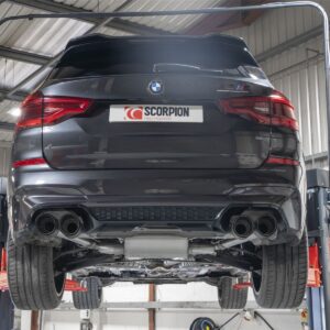 Scorpion Exhaust Half System with Valves Carbon Fibre Trims BMW X3 M Pre LCI 2019-2021