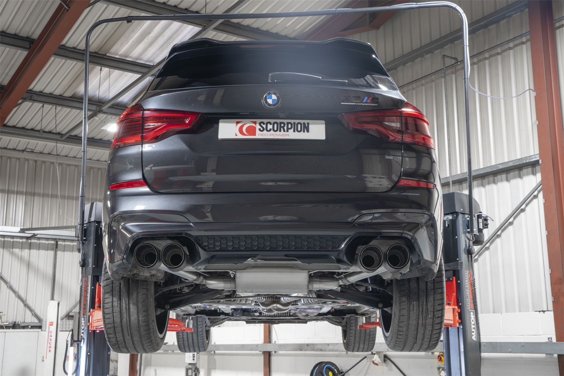 Scorpion Exhaust Half System with Valves Carbon Fibre Trims BMW X3 M Pre LCI 2019-2021