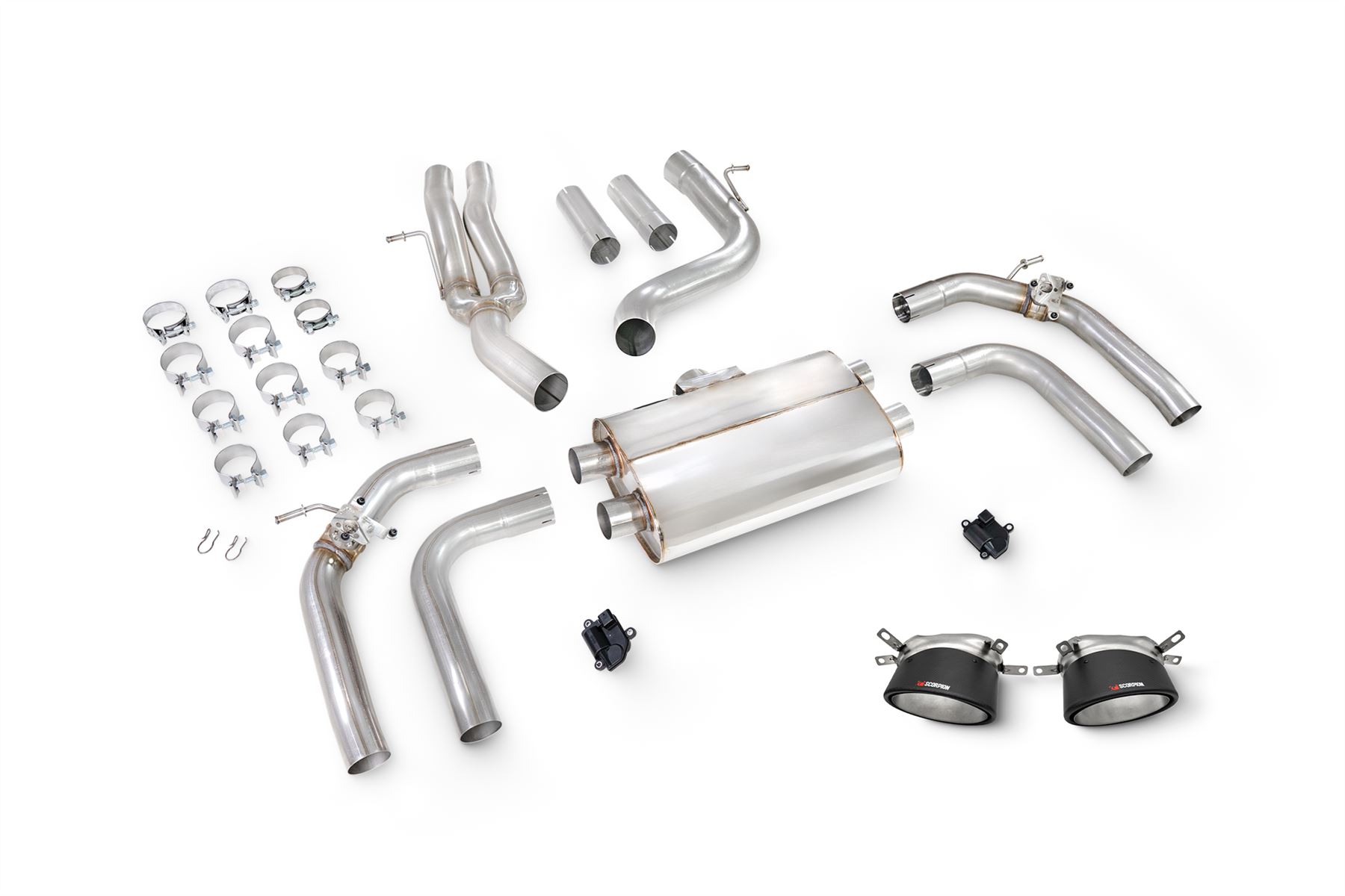 Scorpion Exhaust Non-Res Cat/GPF System With Electric Valves Audi RS3 8Y Saloon 2021-2026