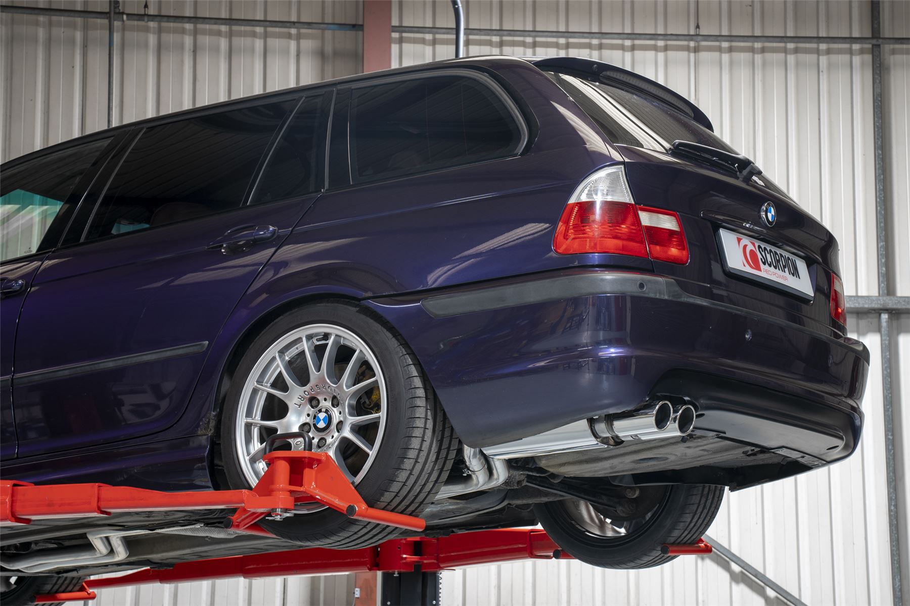Scorpion Exhaust Cat-Back System Twin Monaco Trims BMW 325 E46 RWD Petrol 2000-2006