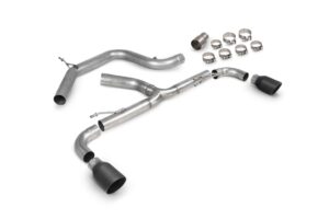 Scorpion Exhaust Non-Resonated Predator Cat-Back System Daytona Black Ceramic Tailpipe Volkswagen Golf MK6 GTI 2.0 Tsi 2009-2013