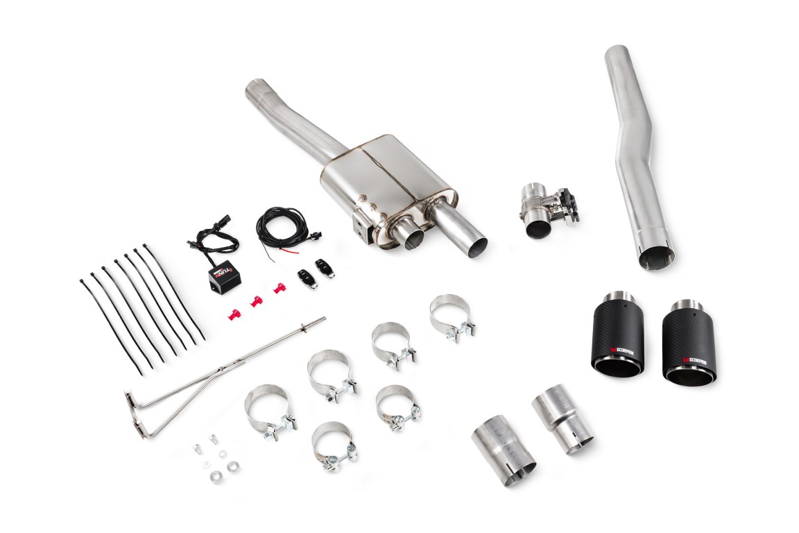 Scorpion Exhaust Tunr Non-Resonated GPF-Back System With Valve Ascari Tailpipe Mini Cooper S F56 GPF Models 2019-2024