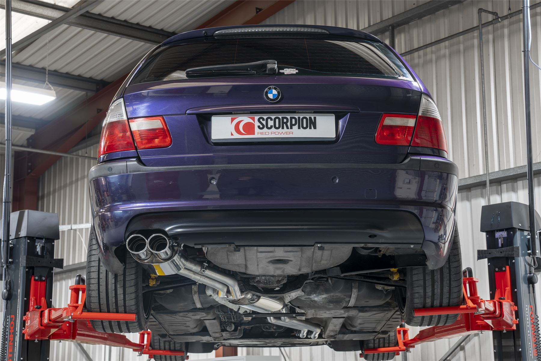 Scorpion Exhaust Cat-Back System Twin Monaco Trims BMW 325 E46 RWD Petrol 2000-2006