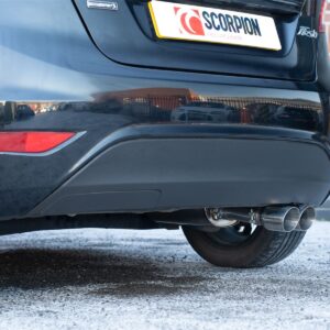 Scorpion Exhaust Resonated Cat-Back System Ford Fiesta EcoBoost 1.0T Fits cars with standard base valance 2013-2017