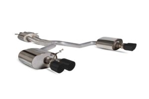 Scorpion Exhaust Resonated Half System Daytona Black Ceramic Tailpipe Audi S4 3.0 TFSI V6 Quattro Avant B8 2009-2016