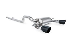 Scorpion Exhaust Cat-Back System With Electronic Valve Indy Black Ceramic Tailpipe Ford Focus MK3 RS Non-GPF Model 2016-2019