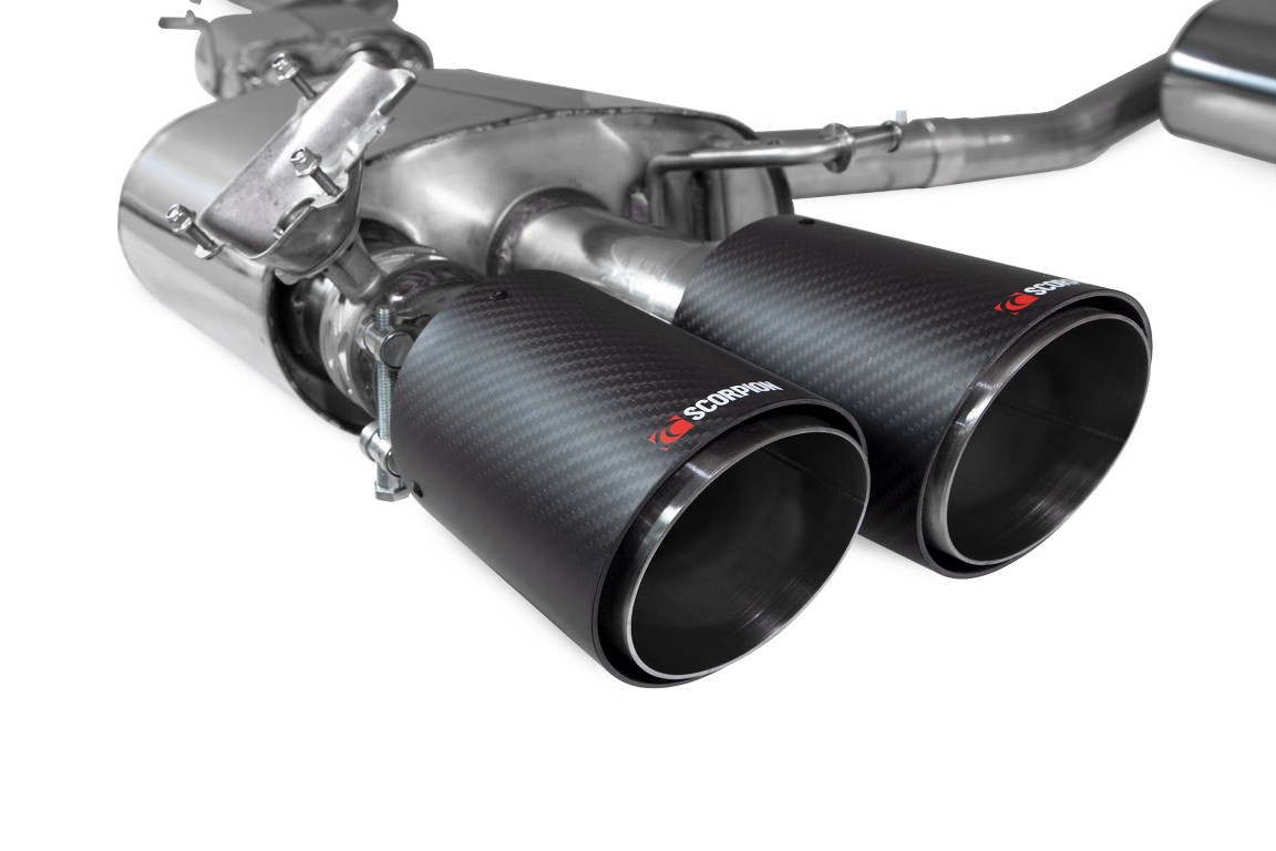 Scorpion Exhaust Non-Resonated Half System Ascari Tailpipe Audi S4 B9 Quattro 3.0T V6 Avant Saloon Non-GPF Models 2017-2019