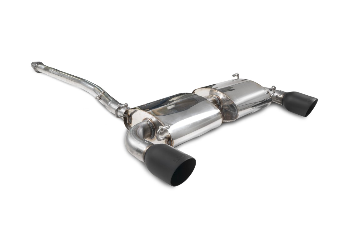 Scorpion Exhaust Resonated Secondary Cat-Back System Daytona Black Ceramic Tailpipe Scion FR-S 2013-2016