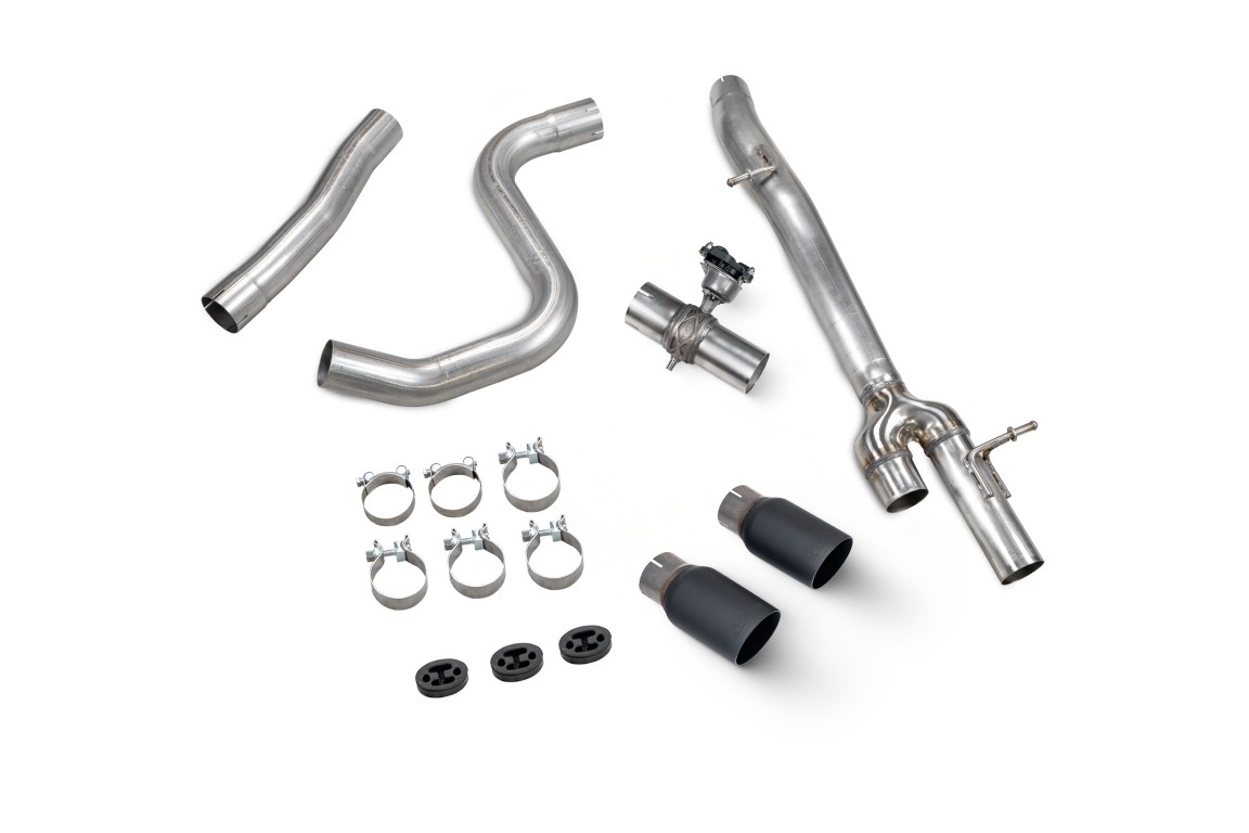 Scorpion Exhaust Predator GPF-Back System With Electronic Valve Daytona Black Ceramic Tailpipe Ford Puma ST 2020-2024