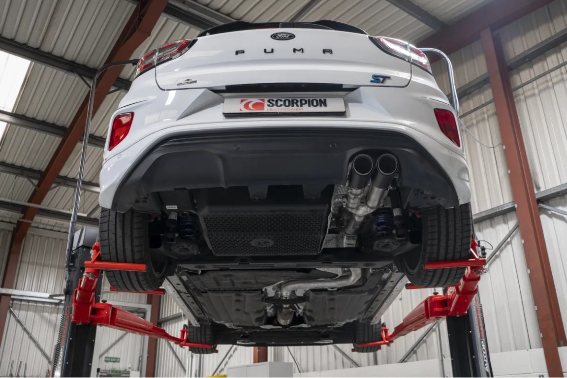 Scorpion Exhaust Predator GPF-Back System With Electronic Valve Ascari Tailpipe Ford Puma ST 2020-2024