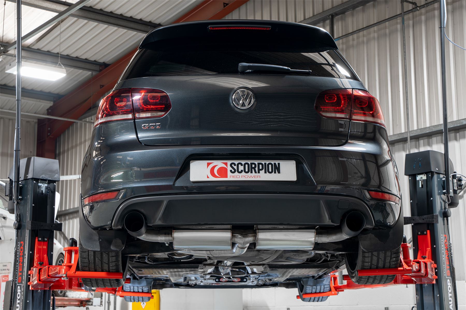 Scorpion Exhaust Resonated Cat-Back System Black Volkswagen Golf GTI Mk6 Edition 35 2009-2013