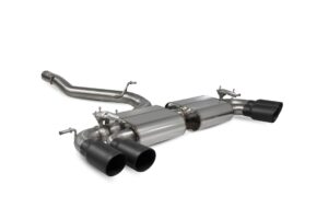 Scorpion Exhaust Non-Resonated Cat/GPF-Back System With Valves Daytona Black Ceramic Tailpipe Audi S3 2.0T 8V 3-Door Facelift GPF Model 2019-2020