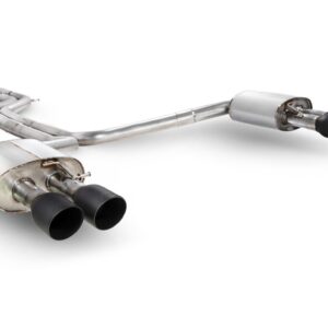 Scorpion Exhaust Non-Resonated Half System With No Valves Daytona Black Ceramic Tailpipe Audi S6 C7 2012-2018