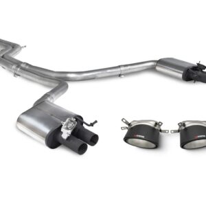 Scorpion Exhaust Non-Resonated Half System With Trims Ascari RS Tailpipe Audi RS7 C7 2013-2018