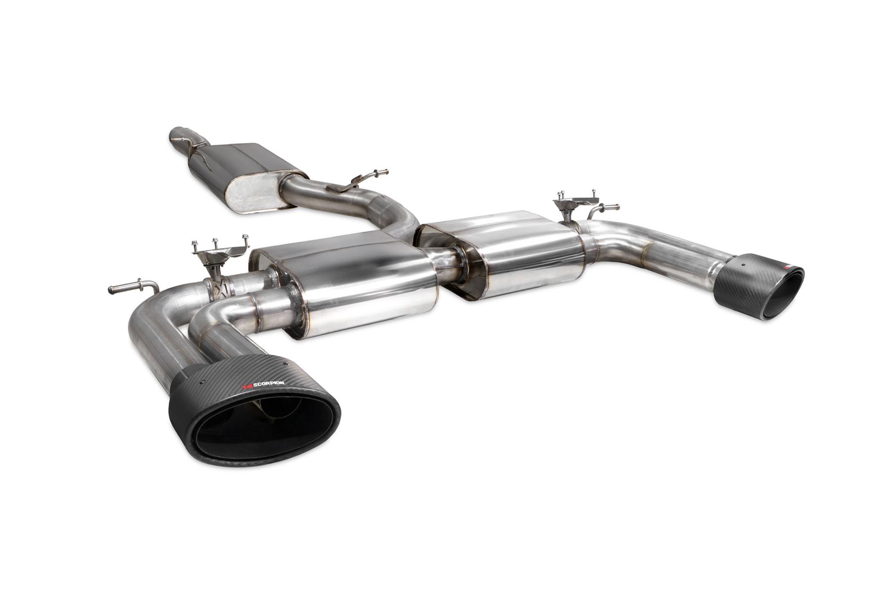 Scorpion Exhaust Resonated Cat-GPF With Valves Audi S3 Saloon 8V 2013-2020