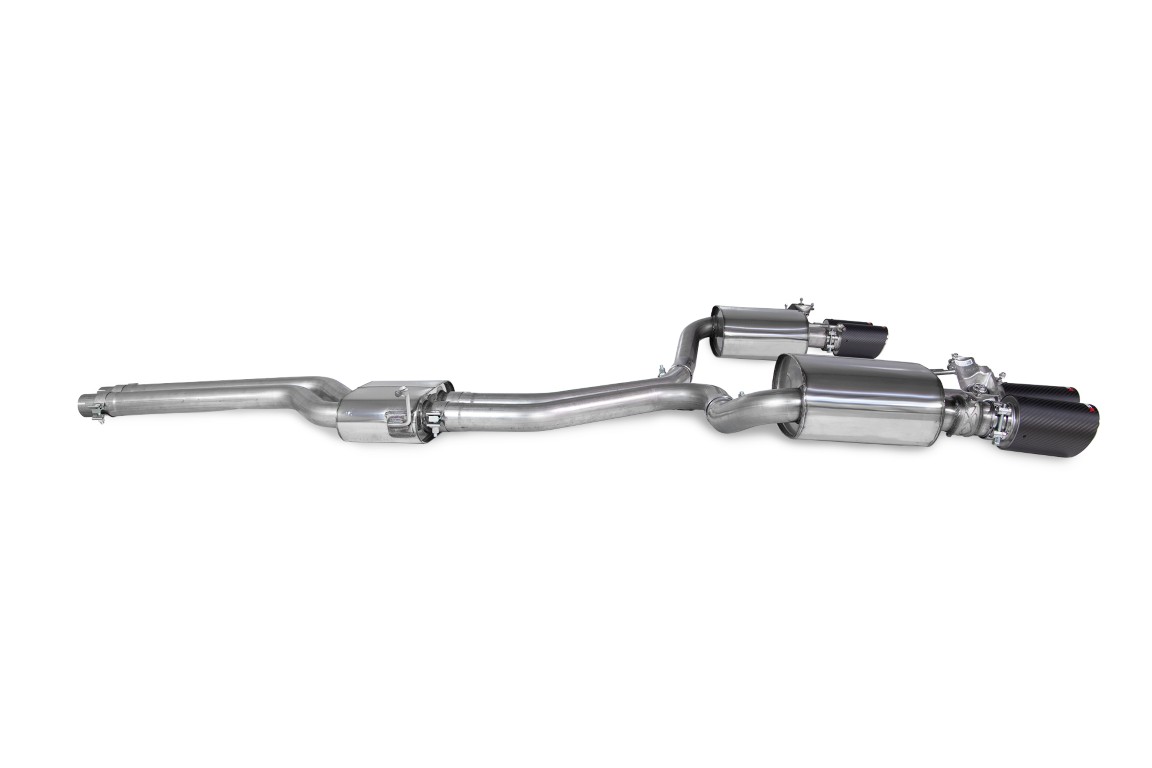 Scorpion Exhaust Resonated Half System Ascari Tailpipe Audi S4 B9 Quattro 3.0T V6 Avant Sedan Non-GPF Models 2017-2019
