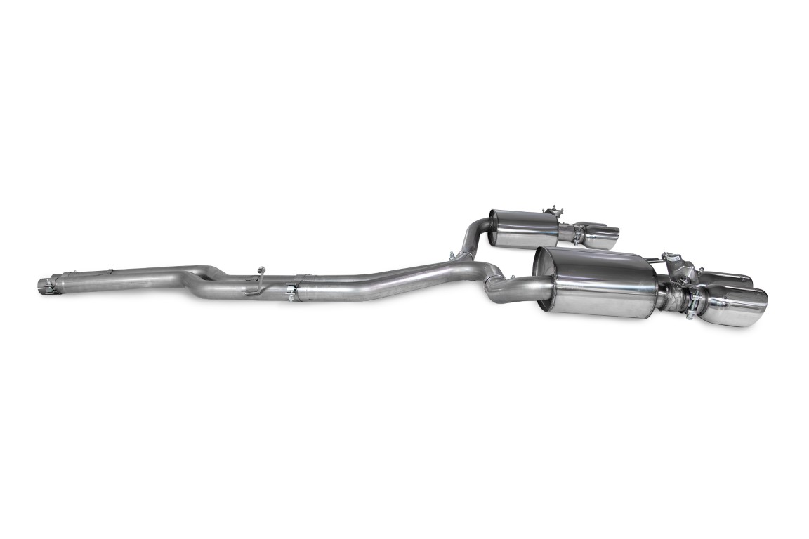 Scorpion Exhaust Non-Resonated Half System Daytona Tailpipe Audi S4 B9 Quattro 3.0T V6 Avant Sedan Non-GPF Models 2017-2019