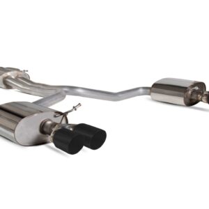 Scorpion Exhaust Resonated Half System Daytona Black Ceramic Tailpipe Audi S4 3.0 TFSI V6 Quattro Avant B8.5 2009-2016