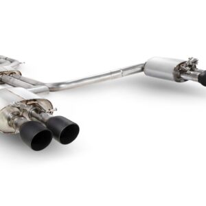 Scorpion Exhaust Resonated Half System With Electronic Valves Daytona Black Ceramic Tailpipe Audi S6 C7 2012-2018