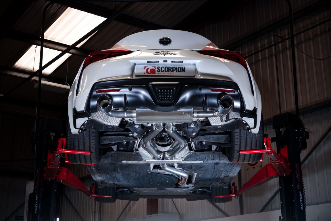 Scorpion Exhaust Cat-Back Carbon Ascari Tailpipe Toyota Supra A90 3.0T ROW Non-GPF Model 2019-2026