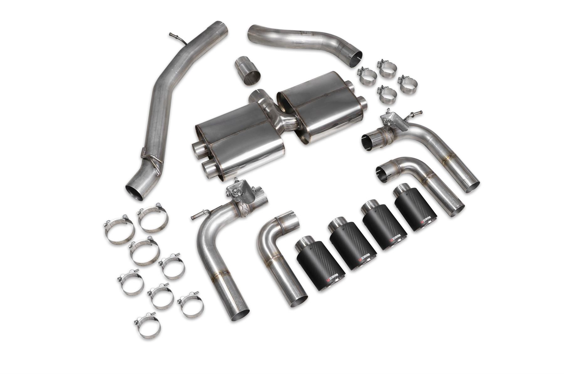 Scorpion Exhaust Non-Res/GPF Back With Valves Audi S3 Saloon 8V 2013-2020